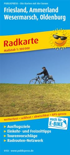 Friesland, Ammerland, Wesermarsch, Oldenburg: Radkarte mit Ausflugszielen, Einkehr- & Freizeittipps, wetterfest, reissfest, abwischbar, GPS-genau. 1:100000 (Radkarte: RK) von FREYTAG-BERNDT UND ARTARIA