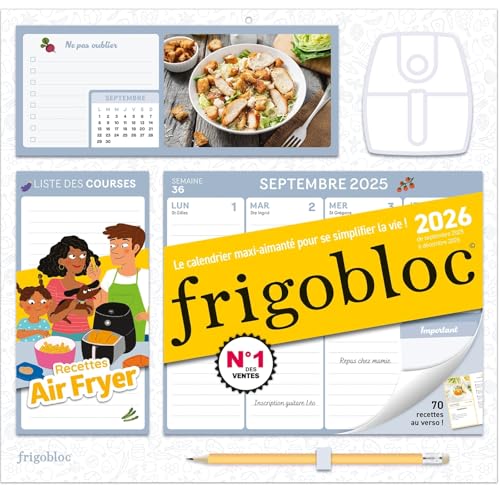 Frigobloc Hebdomadaire 2026 Air Fryer (de sept. 2025 à déc. 2026): De septembre à décembre 2026 von PLAY BAC