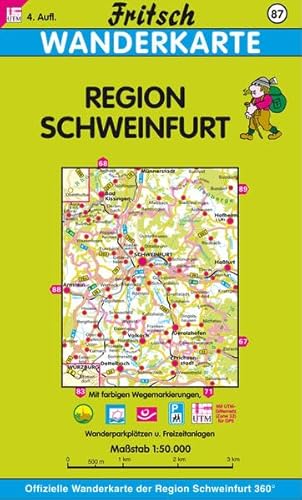 Fritsch Karten, Nr.87, Landkreis Schweinfurt: Offizielle Wanderkarte der Region Schweinfurt (Fritsch Wanderkarten 1:50000)