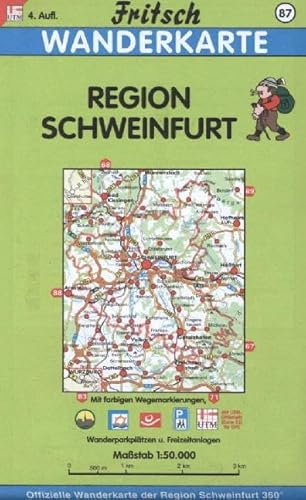 Fritsch Karten, Nr.87, Landkreis Schweinfurt: Offizielle Wanderkarte der Region Schweinfurt (Fritsch Wanderkarten 1:50000) von Fritsch Landkarten-Verlag