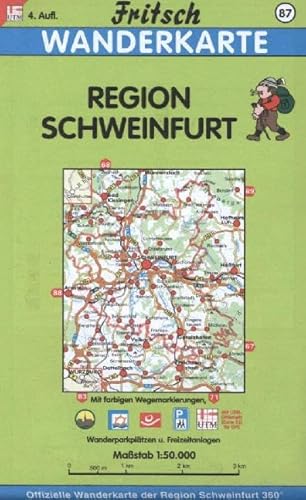 Fritsch Karten, Nr.87, Landkreis Schweinfurt: Offizielle Wanderkarte der Region Schweinfurt (Fritsch Wanderkarten 1:50000)