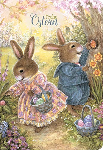 Frohe Ostern: Klappkarte mit runden Ecken (Holly Pond Hill: illustrierte Geschichten, Ideen, Rezepte, Spiele und Wissenswertes für Kinder) von Wunderhaus Verlag