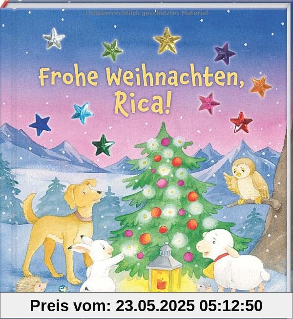 Frohe Weihnachten, Rica!: Funkel-Bilderbuch mit Glitzersteinen (Bilderbuch mit integriertem Extra - Ein Weihnachtsbuch: Kinderbücher ab 3 Jahre)