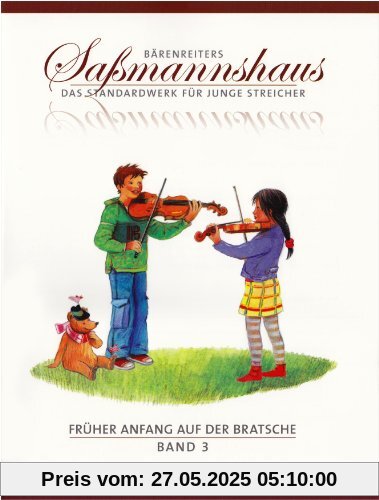 Früher Anfang auf der Bratsche 3, Frühes Duospiel: Die Bratschenschule für Kinder ab 4 Jahre. Tänze und Spielstücke in verschiedenen Tonarten aus alter und neuer Zeit. 13 Übungen mit 88 Spielstücken