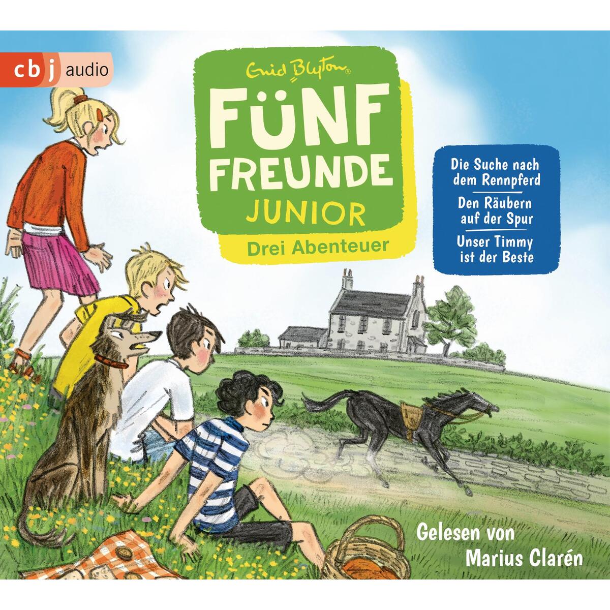 Fünf Freunde JUNIOR - Drei Abenteuer - Die Suche nach dem Rennpferd. Den Räubern... von cbj audio