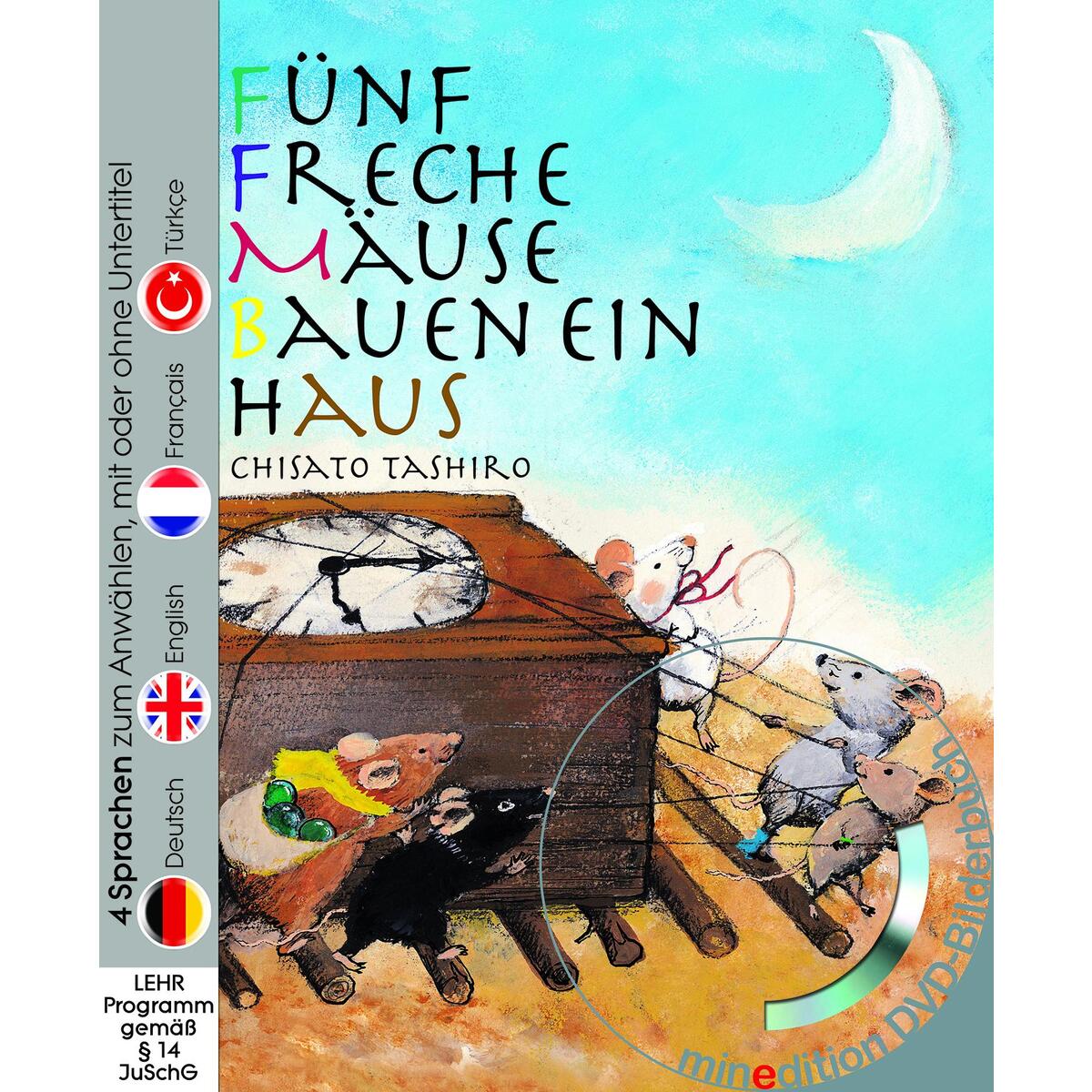 Fünf freche Mäuse bauen ein Haus (Buch mit DVD) von minedition AG