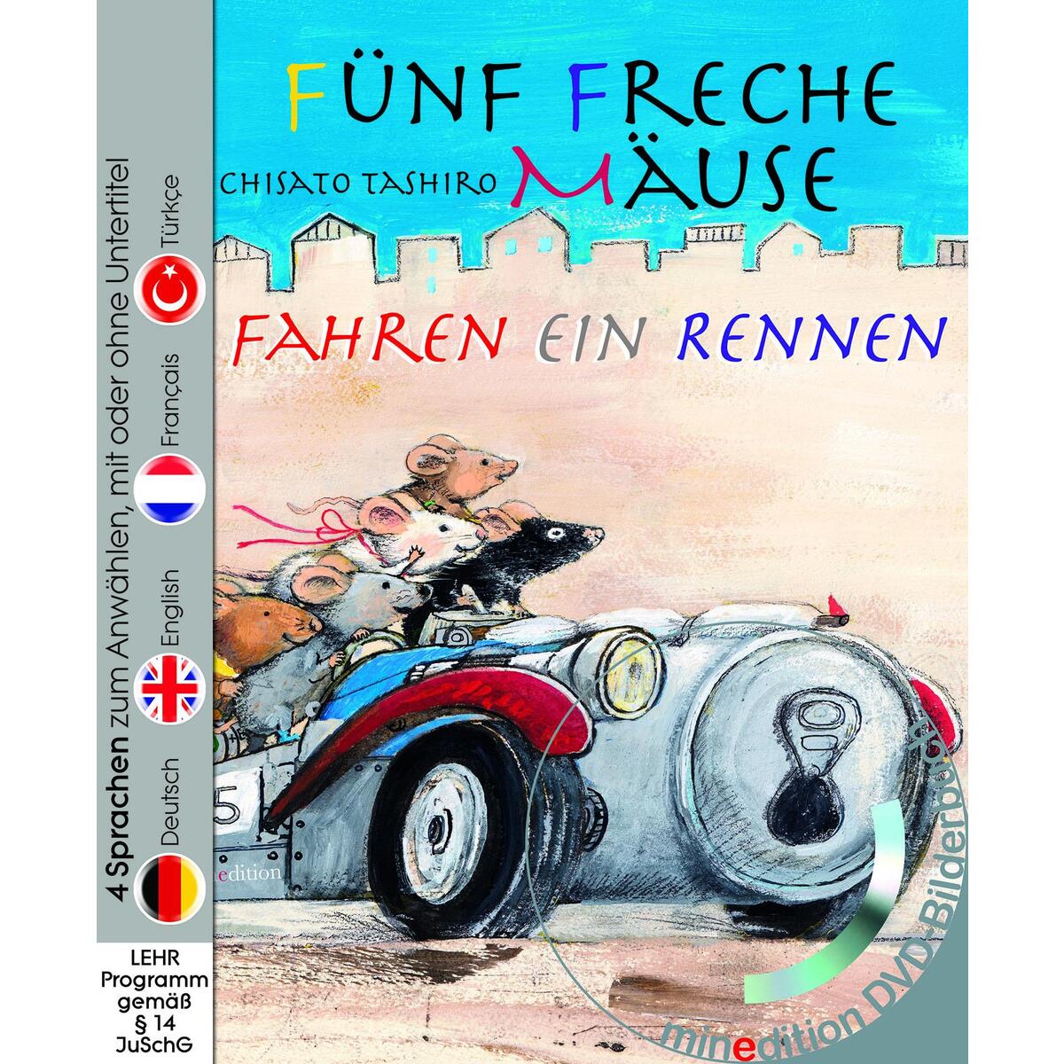 Fünf freche Mäuse fahren ein Rennen (Buch mit DVD) von minedition AG