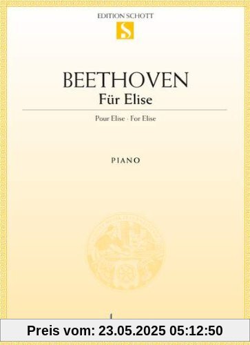 Für Elise: Albumblatt. WoO 59. Klavier. (Edition Schott Einzelausgabe)