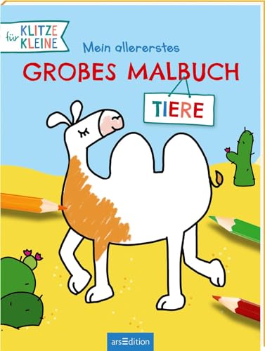Mein allererstes großes Malbuch – Tiere: Ausmalvorlagen für Klitzkleine ab 1 Jahr von Ars Edition