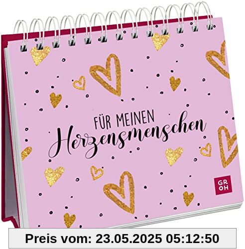 Für meinen Herzensmenschen: Süßer Mini-Aufsteller mit charmanten Komplimenten und kleinen Liebeserklärungen | als Geschenk zum Valentinstag, Jahrestag, Geburtstag oder einfach so