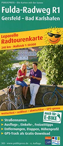 Fulda-Radweg, Gersfeld - Hann. Münden: Leporello Radtourenkarte mit Ausflugszielen, Einkehr- & Freizeittipps, wetterfest, reissfest, abwischbar, GPS-genau. 1:50000 (Leporello Radtourenkarte: LEP-RK)