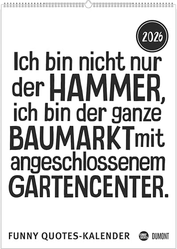 Funny Quotes-Kalender 2026 – Typo-Kalender – Poster-Format 50 x 70 cm Funny Quotes-Kalender 2026 – Typo-Kalender – Poster-Format 50 x 70 cm von DUMONT