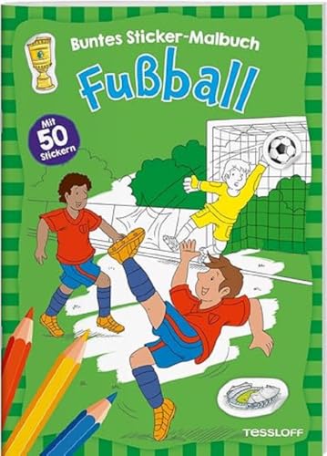 Fußball. Buntes Sticker-Malbuch: Mit 50 Stickern (Malbücher und -blöcke)