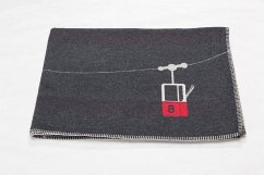 Fussenegger Designer-Flanelldecke - "Gondel" anthrazit 140/200 cm von David Fussenegger Textil
