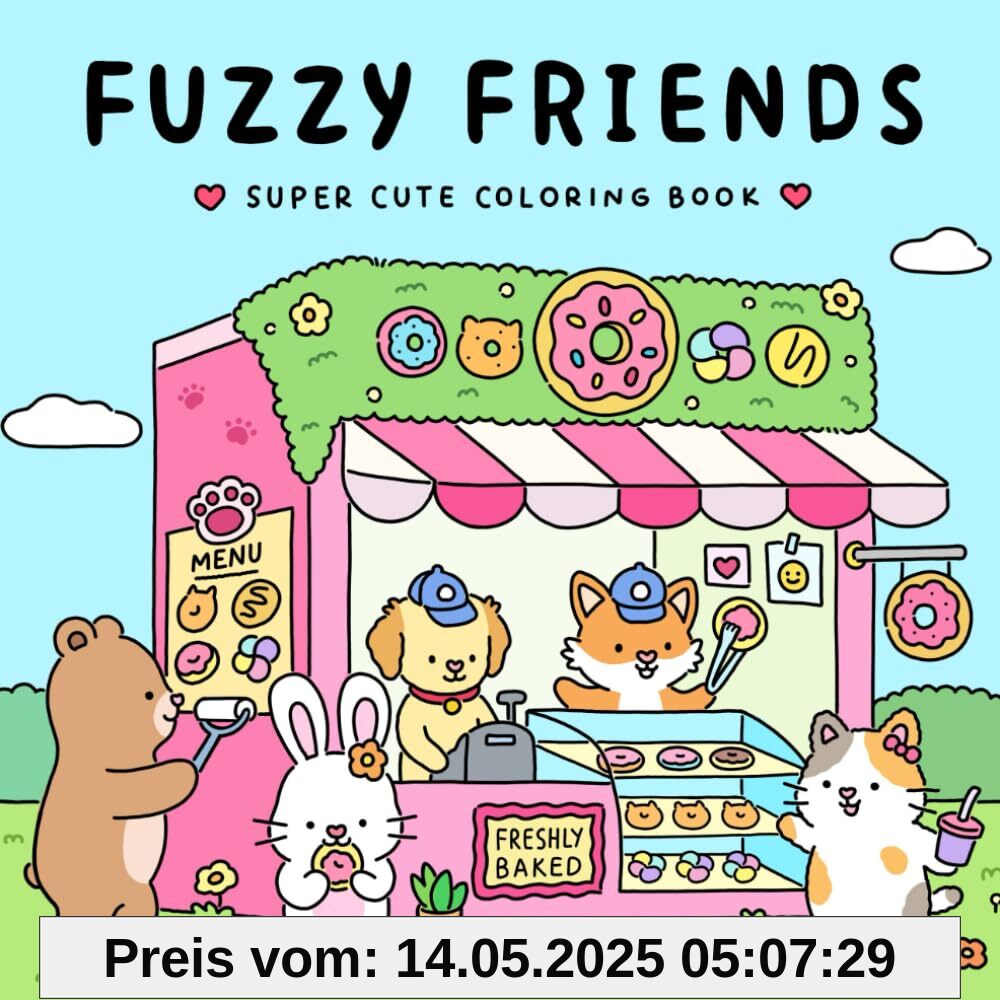 Fuzzy Friends: Super Cute Coloring Book for Adults and Teens Featuring Adorable Animals Characters (Fuzzy Friends Coloring, Band 1)