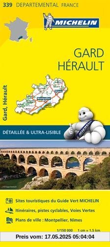 GARD , HERAULT 11339 CARTE ' LOCAL ' ( France ) MICHELIN KAART