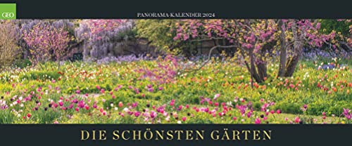 GEO Panorama: Die schönsten Gärten Panoramakalender 2024, im Format 120 x 50 cm, Monatskalender, Gartenkalender im Großformat für Gartenliebhaber von GEO