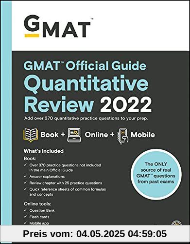 GMAT Official Guide Quantitative Review 2022: Book + Online Question Bank