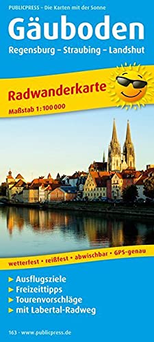 Gäuboden, Regensburg - Straubing - Landshut: Radwanderkarte mit Ausflugszielen, Einkehr- & Freizeittipps, wetterfest, reissfest, abwischbar, GPS-genau. 1:100000 (Radkarte: RK) von Freytag-Berndt und ARTARIA