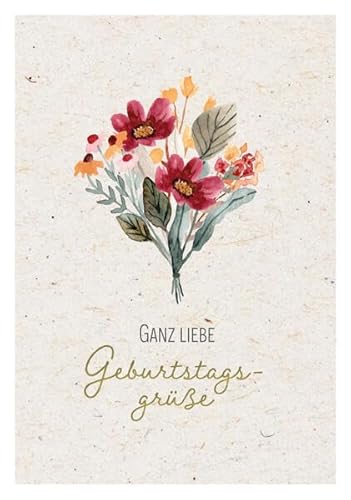 Ganz liebe Geburtstagsgrüße: Faltkarte (Gemeinsamzeit statt Krimskrams)