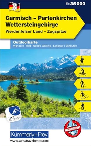 Garmisch Partenkirchen Wettersteingebirge Nr. 03 Outdoor Deutschland 1:35 000: Werdefelser Land - Zugspitze, Free Download mit HKF Outdoor App (Kümmerly+Frey Outdoorkarten Deutschland, Band 3) von Kümmerly+Frey