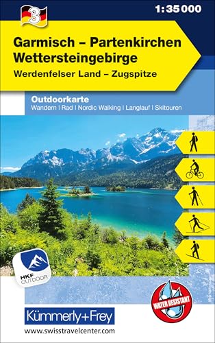 Kümmerly+Frey Outdoorkarte Deutschland 3 Garmisch-Partenkirchen, Wettersteingebirge 1:35.000: Mit Werdenfelser Land und Zugspitze. Touren für ... Outdoorkarten Deutschland, Band 3)