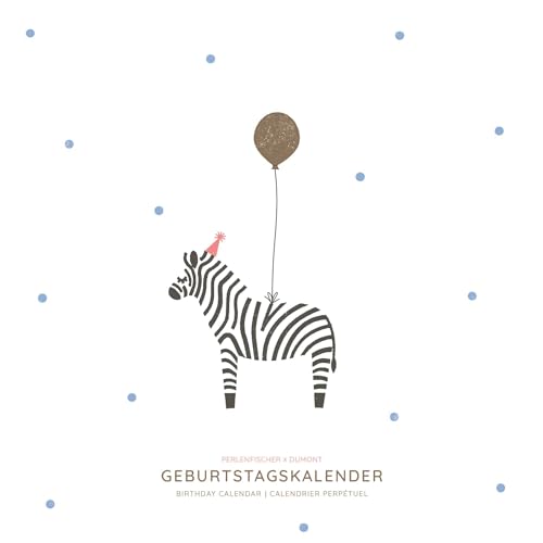 Geburtstagskalender Stempeltiere - Stempel-Kunst von Perlenfischer - immerwährendes Kalendarium - 24 x 24 cm - Spiralbindung: Birthday Calendar - Calendrier perpétuel