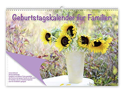 Geburtstagskalender für Familien: Immerwährender, jahresunabhängiger Kalender