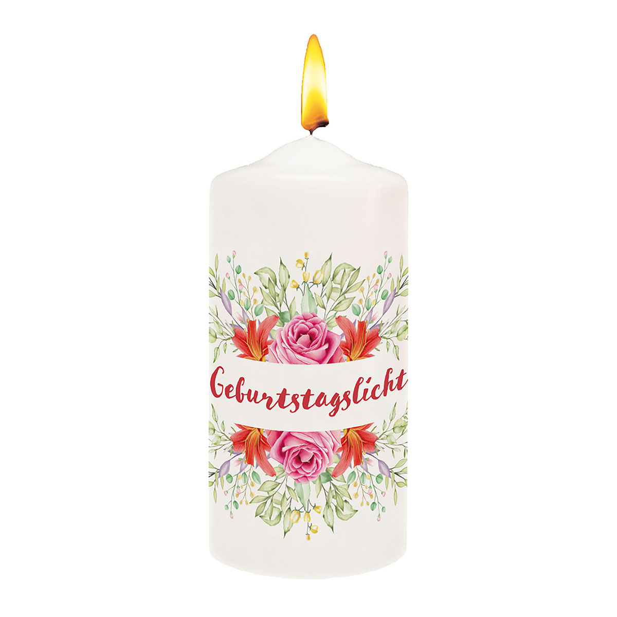 Geburtstagskerze leuchtende gute Wünsche zum Geburtstag von Verlag Hintermann