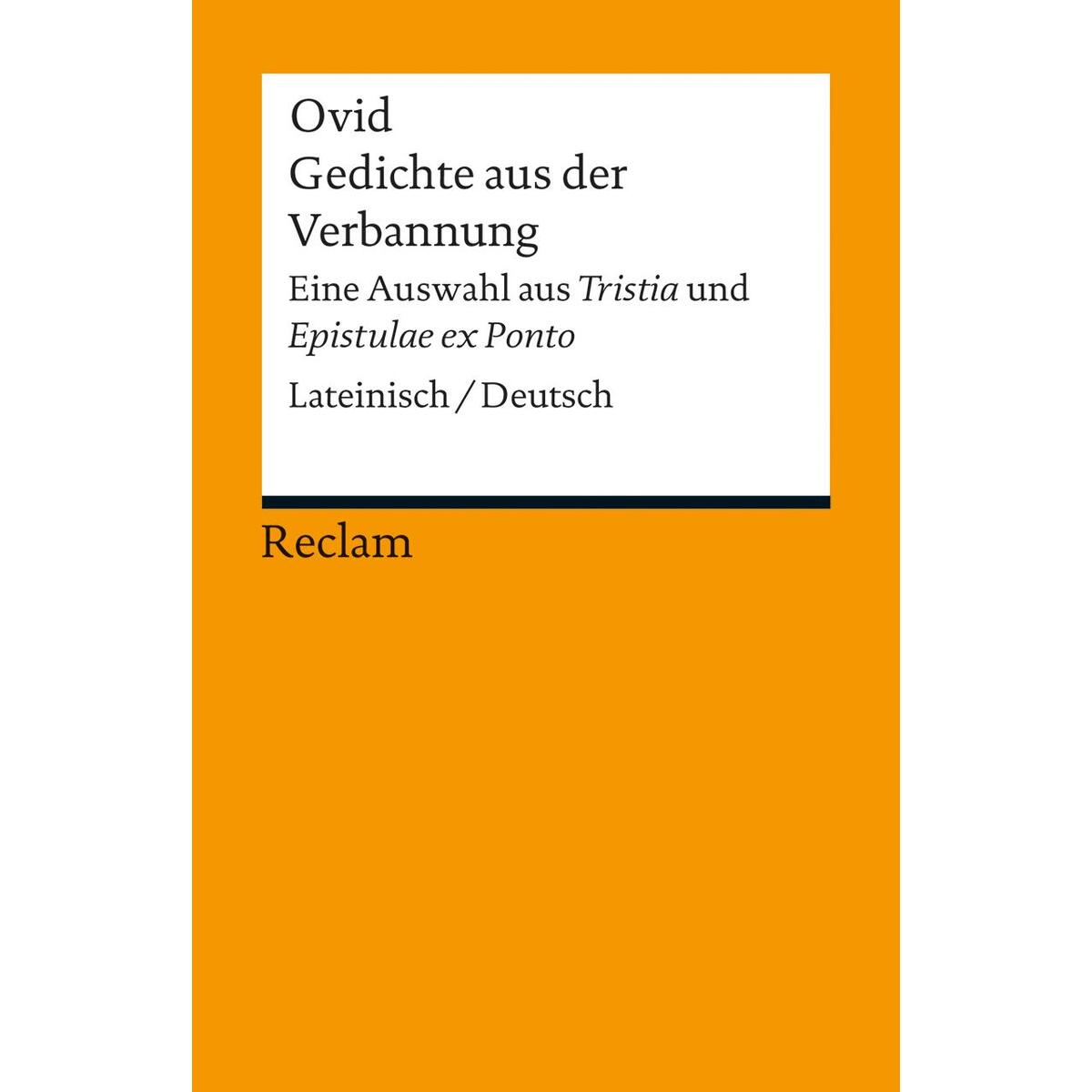 Gedichte aus der Verbannung Gedichte aus der Verbannung von Reclam Philipp Jun.