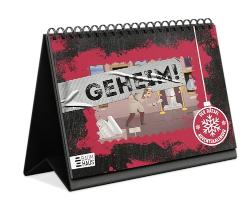 Geheim! - Der Rätsel-Adventskalender: Der Adventskalender zum Aufstellen und Umklappen mit 24 Rätseln bis Weihnachten ab 9 (Geheim! Die Rätselbücher)
