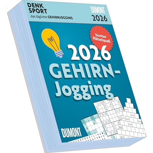 Gehirnjogging 2026 Tagesabreißkalender - 11,8x15,9 - Rätselkalender - Knobelkalender - Tischkalender: Detox für die grauen Zellen Gehirnjogging 2026 Tagesabreißkalender - 11,8x15,9 - Rätselkalender - Knobelkalender - Tischkalender: Detox für die grauen Zellen von DUMONT
