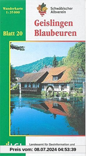Geislingen - Blaubeuren: Wanderkarte 1:35.000 (Karte des Schwäbischen Albvereins, Band 20)