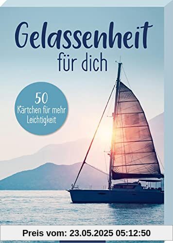 Gelassenheit für dich: 50 Kärtchen für mehr Leichtigkeit | Schön gestaltete Achtsamkeitskärtchen im Spielkartenformat in Geschenkbox