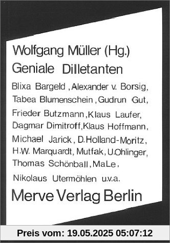 Geniale Dilletanten Geniale Dilletanten
