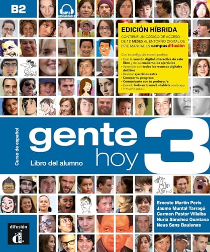 Gente hoy 3 B2 - Edición híbrida: Libro del alumno con audios + código directo al entorno digital del manual en Campus Difusión (12 meses) von Klett Sprachen GmbH