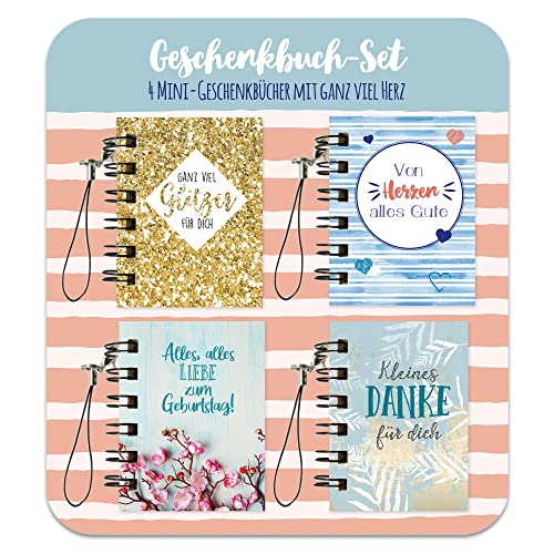 Geschenkbuch-Set - 4 Mini-Geschenkbücher mit ganz viel Herz: Die Geschenkidee zu jeder Gelegenheit