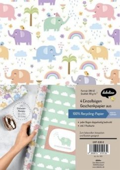 Geschenkpapier-Set Elefanten von dabelino