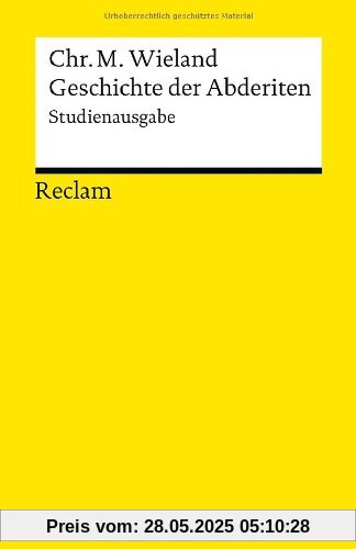 Geschichte der Abderiten: Studienausgabe Geschichte der Abderiten: Studienausgabe