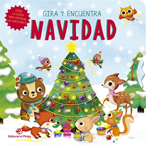Gira y encuentra - Navidad: Libro cartón con RUEDA para bebés 0-3 años - Papá Noel Navidad Polo Norte Santa Claus - Motricidad Gira y encuentra - Navidad: Libro cartón con RUEDA para bebés 0-3 años - Papá Noel Navidad Polo Norte Santa Claus - Motricidad