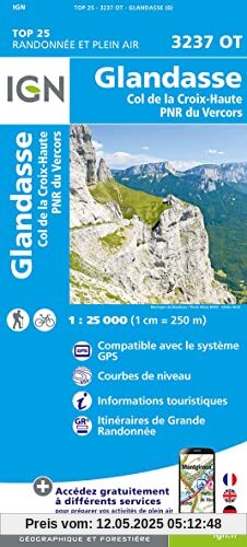 Glandasse Col de la Croix-Haute 1:25 000