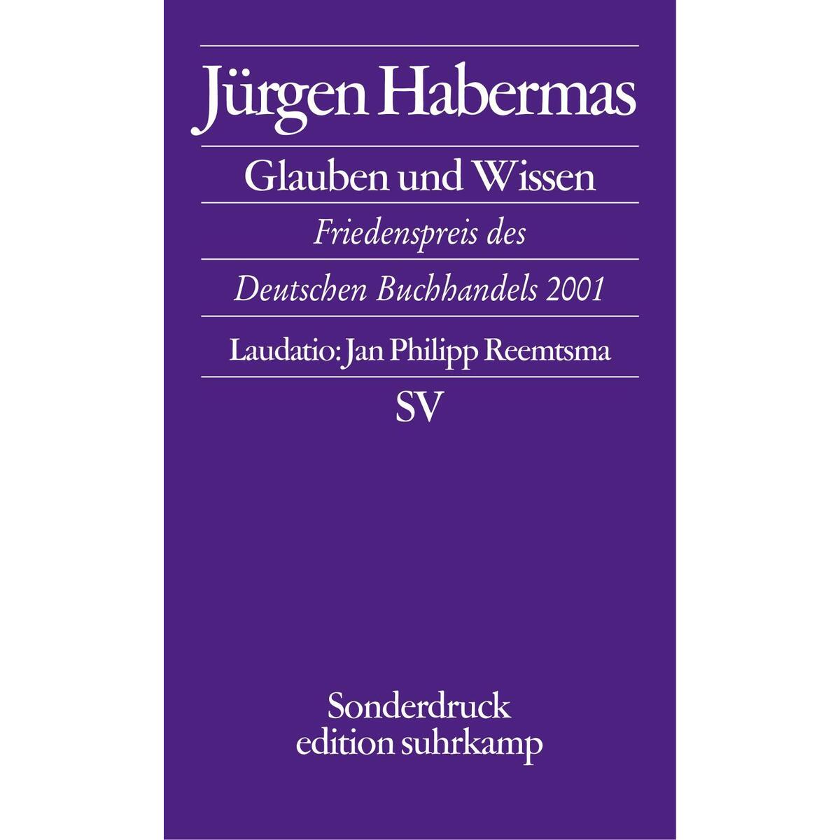 Glaube und Wissen von Suhrkamp Verlag