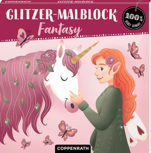 Glitzer-Malblock: Fantasy (100% selbst gemacht)