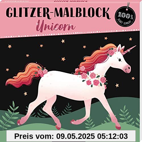 Glitzer-Malblock: Unicorn (100% selbst gemacht)