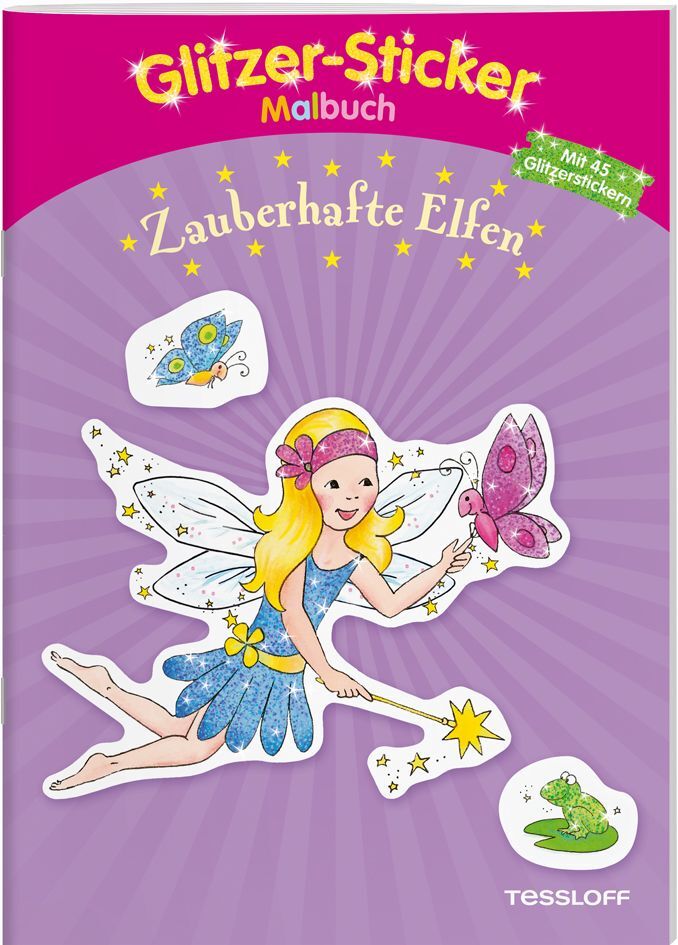 Glitzer-Sticker-Malbuch. Zauberhafte Elfen von Tessloff Verlag