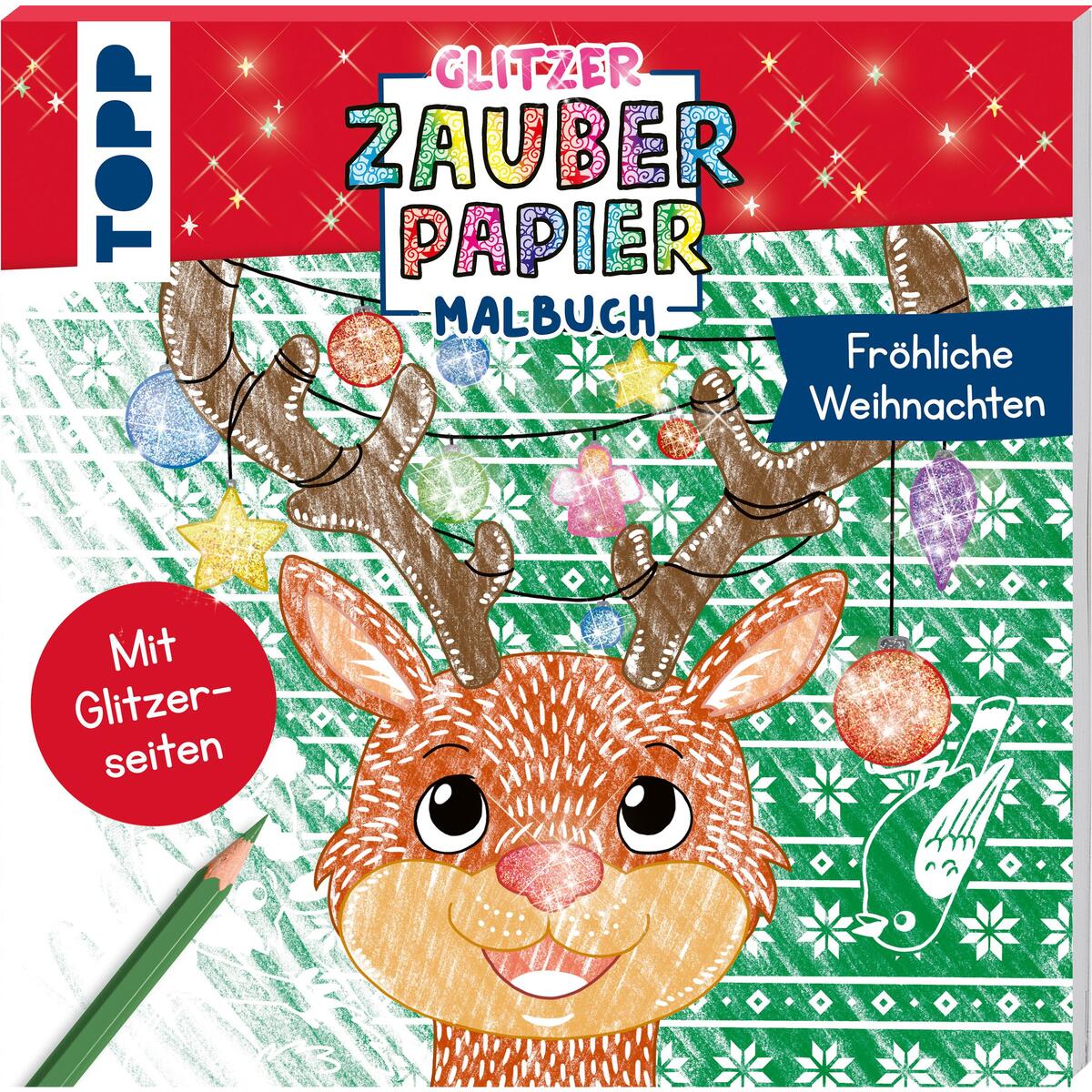 Glitzer Zauberpapier Malbuch Fröhliche Weihnachten von Frech Verlag GmbH
