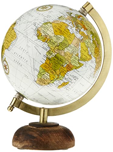 Globus, Naturfarben, sortiert, Standfuss aus echtem Holz, Metallaufhängung, Durchmesser ca. 18 cm von Schwäbische Albumfabrik