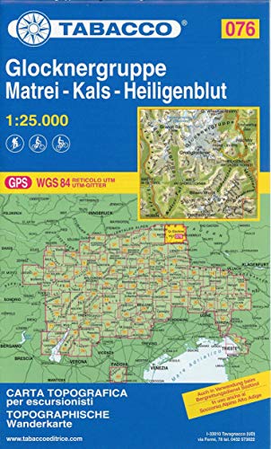 Glocknergruppe 1:25 000: Matrei - Kals-Heiligenblut Wanderkarte 1:25000 (Carte topografiche per escursionisti, Band 76) Glocknergruppe 1:25 000: Matrei - Kals-Heiligenblut Wanderkarte 1:25000 (Carte topografiche per escursionisti, Band 76)