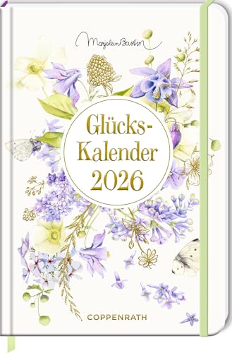 GlücksKalender 2026: violett: Durchgehend illustrierter Wochenkalender mit Eintragmöglichkeiten, Gummiverschluss und Leseband (Großer Wochenkalender) von Coppenrath Verlag GmbH & Co. KG