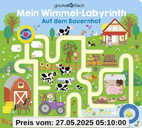 Glücksfisch: Mein Wimmel-Labyrinth: Auf dem Bauernhof: Fingerspuren-Buch | Tolles Wimmelbuch mit Fingerspuren und Gucklöchern. Zum Suchen, Finden und Entdecken. Für Kinder ab 3 Jahren Glücksfisch: Mein Wimmel-Labyrinth: Auf dem Bauernhof: Fingerspuren-Buch | Tolles Wimmelbuch mit Fingerspuren und Gucklöchern. Zum Suchen, Finden und Entdecken. Für Kinder ab 3 Jahren